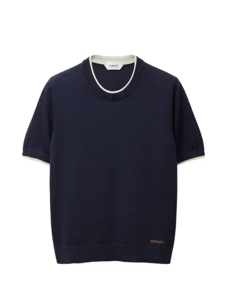 Tricou Versace de lână albastru