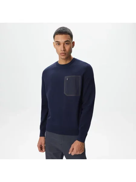 Lacoste Sweter Lacoste granatowy