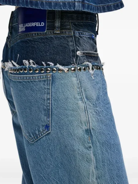 Blugi Karl Lagerfeld Jeans cu tepi albastru
