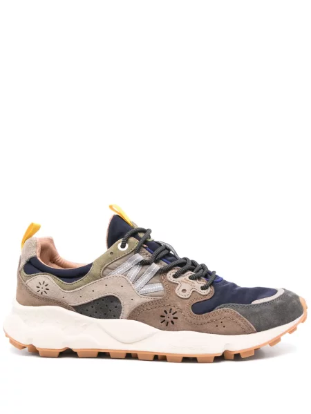 Sneakerși Flower Montain cu model floral albastru