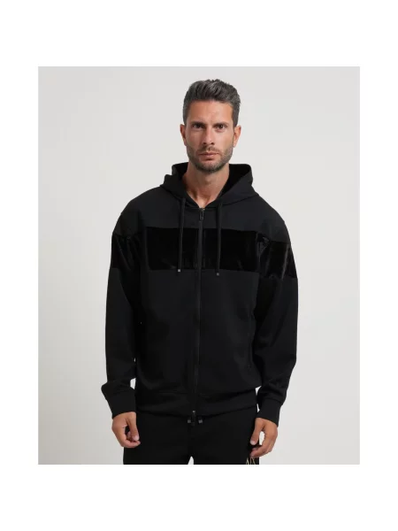 Bluza z kapturem Armani Exchange z kapturem z modalu czarna