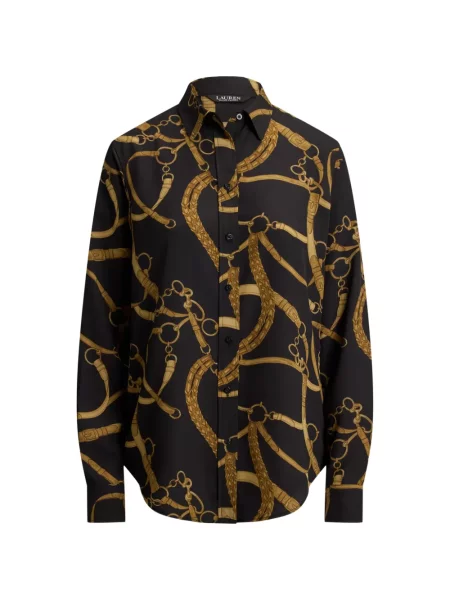 Cămașă Lauren Ralph Lauren cu imagine negru