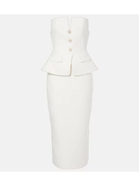 Midi obleka Self-portrait bela