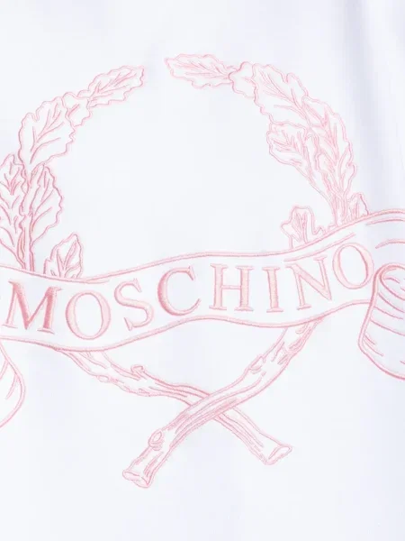 Hanorac Moschino cu broderie alb