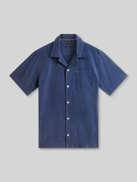 Koszula z krótkim rękawem z kołnierzem z połami Tommy Hilfiger