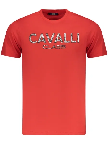 Krátké tričko Cavalli Class s krátkými rukávy červené