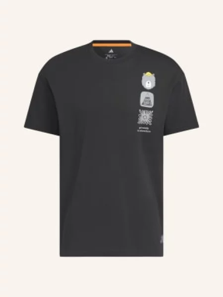 Adidas Terrex Tričko Multi Graphic / šedá / tmavě žlutá černá