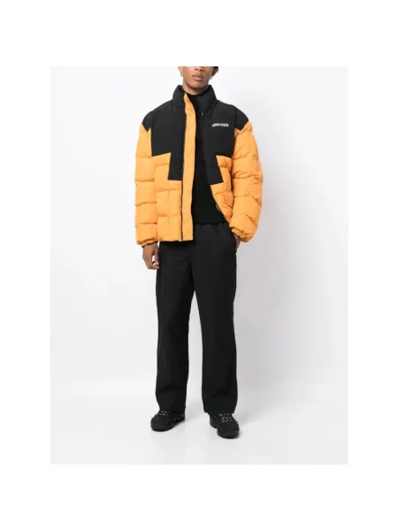 Kurtka puchowa Marcelo Burlon z logo pomarańczowa
