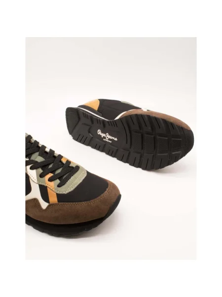 Pepe Jeans Sneakersy Brit Prints M hnedá