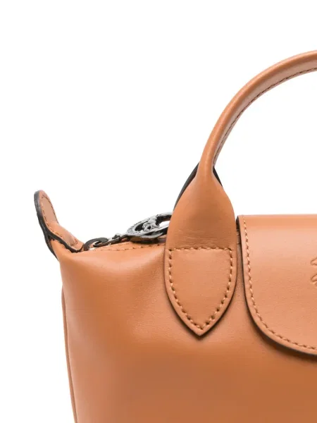 Geanta de piele Longchamp din piele maro