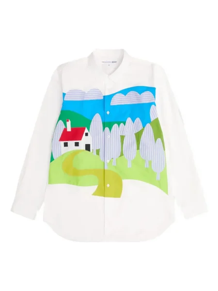 Cămașă Comme Des Garçons Shirt cu imagine alb