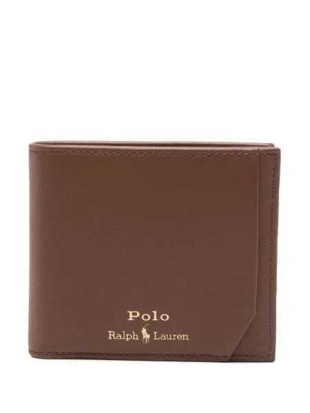 Portofel Polo Ralph Lauren de in cu broderie violet