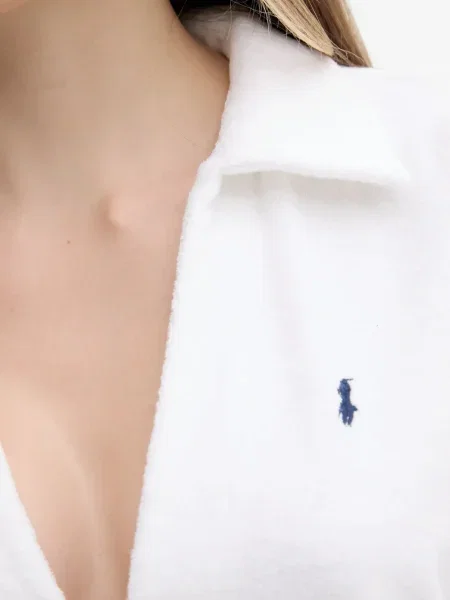 Карирана шапка с козирки Polo Ralph Lauren кепър с принт бяло