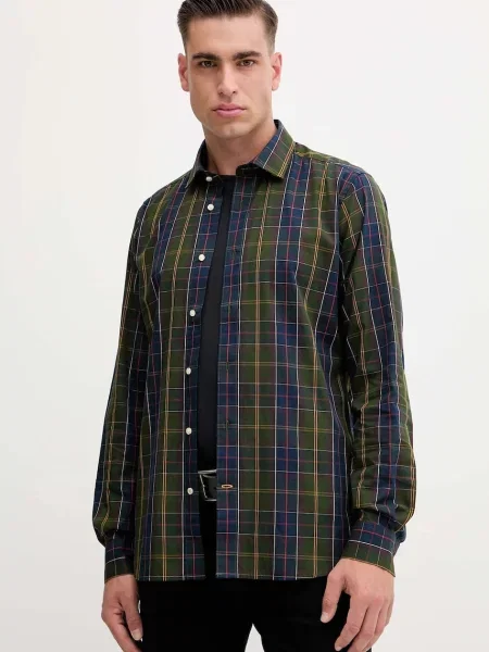 Barbour cămașă din KENTON bleumarin cu guler clasic regular