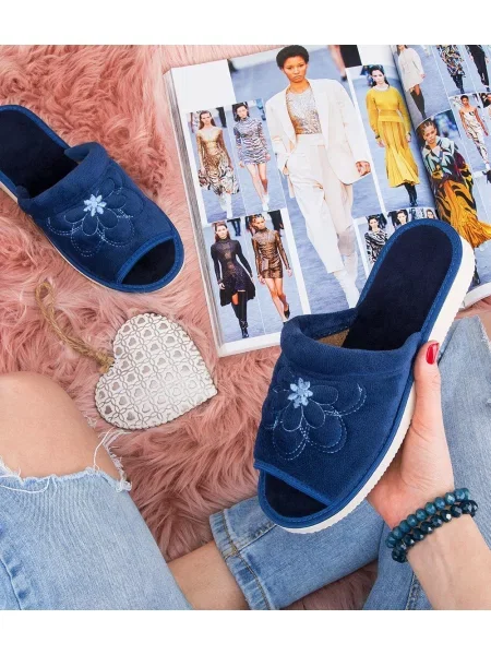 Pantofle Natural Style modré