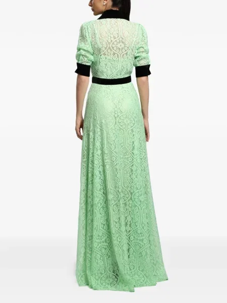 Rochie maxi Miau By Clara Rotescu din dantelă verde