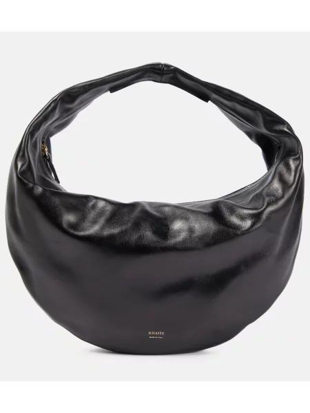 Geanta de piele Khaite din piele negru