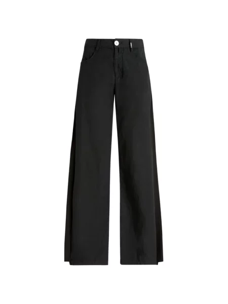 Pantaloni High cu picior lat negru