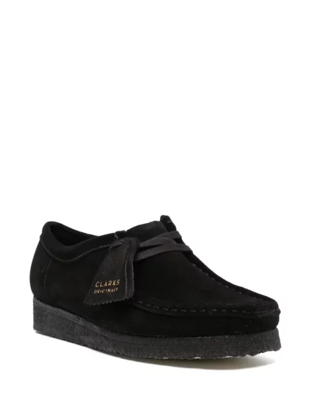 Loafersy Clarks zamszowe czarne