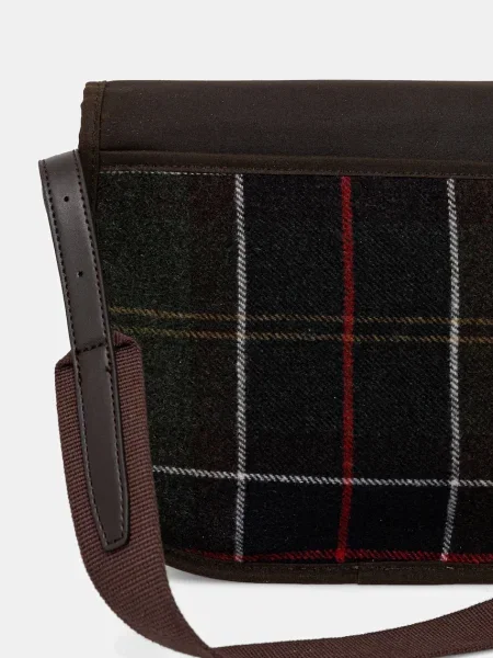 Barbour torebka z dodatkiem wełny brązowa