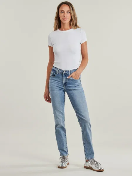 Blugi drepți Levi's® cu talie înaltă albastru