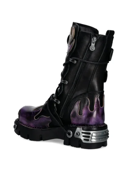 Botine New Rock din piele negru