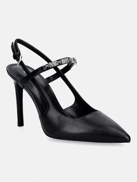 Kožené lodičky MICHAEL Michael Kors Dina Flex High Sling Pump černé