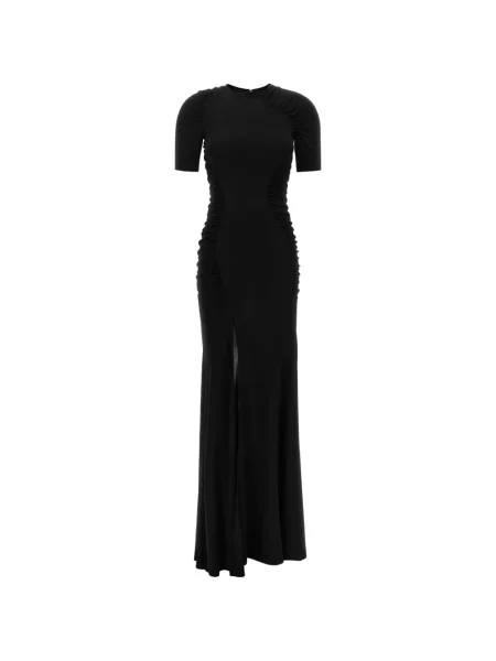 Rochie maxi Victoria Beckham cu volane negru