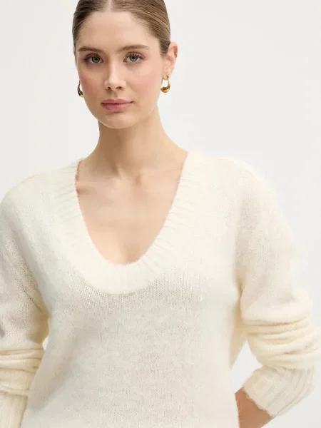 Мохеровый свитер United Colors Of Benetton бежевый