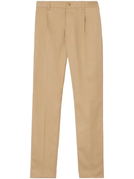 Pantaloni chino Burberry cu broderie