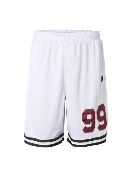 ROCAWEAR Nadrág Baller kárminvörös / fekete fehér
