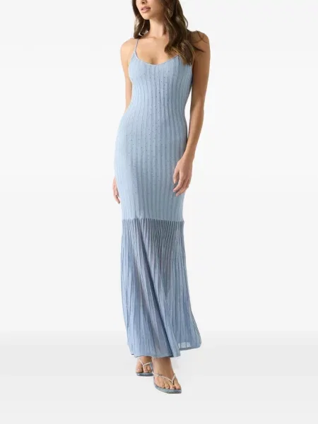 Rochie maxi Guess tricotate albastru