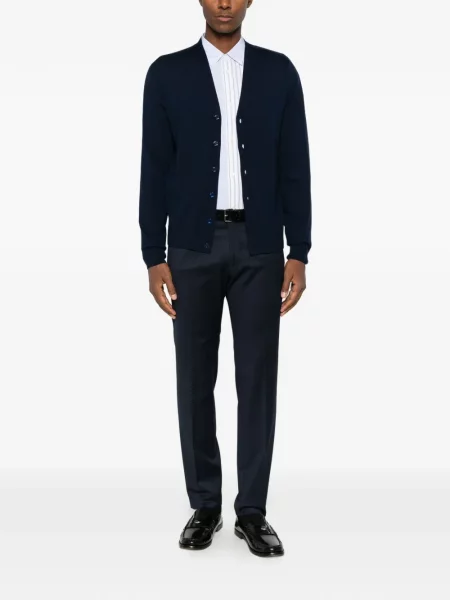 Cardigan Canali de lână albastru