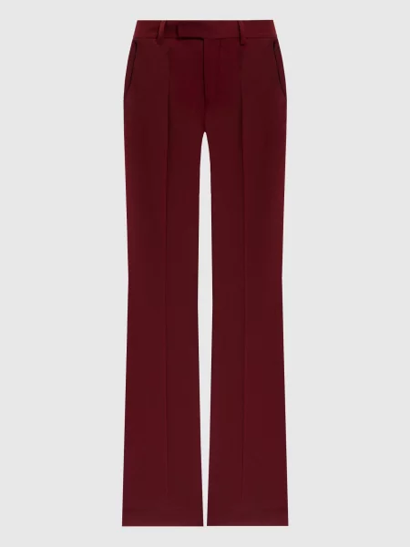 Шерстяные брюки Jacob Lee клеш красные