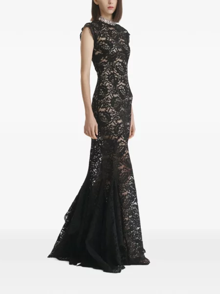 Rochie maxi 2310 Studio din dantelă negru