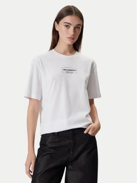 Karl Lagerfeld Jeans Marškinėliai balta