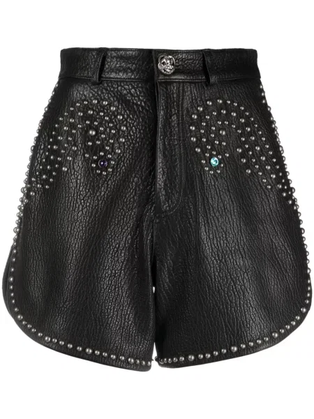Pantaloni Philipp Plein din piele negru