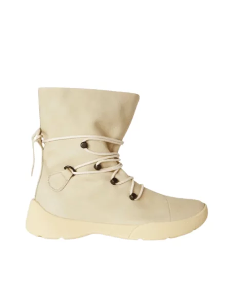 Buty do kostki Loro Piana skórzane trekkingowe beżowe