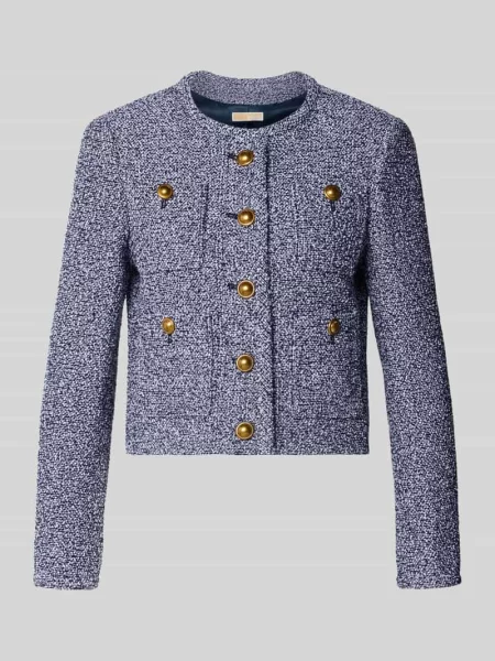 Kurtka w stylu bouclé o kroju slim fit Michael Michael Kors granatowa