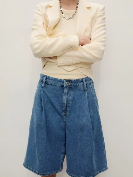 Шорти джинсові MANGO синій