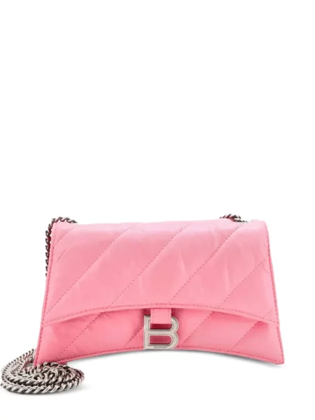 Steppelt táska Balenciaga Crush rózsaszín