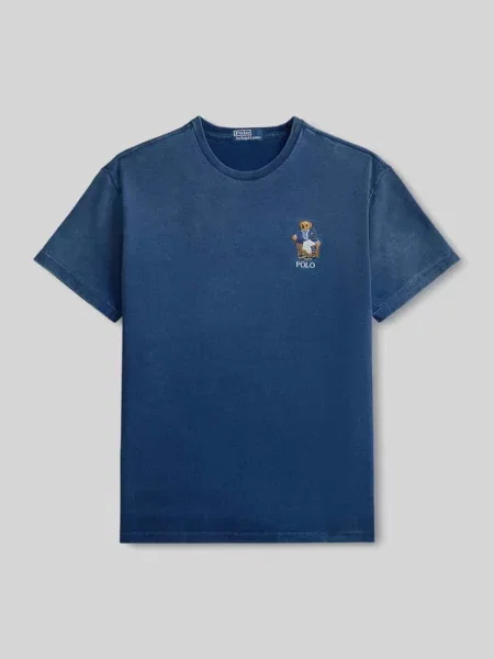 T-shirt o kroju relaxed fit z czystej bawełny Ralph Lauren granatowa