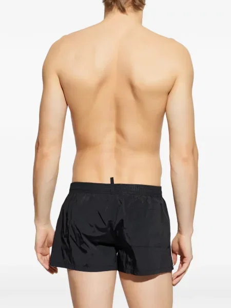 Slip de baie Dsquared2 cu dungi negru
