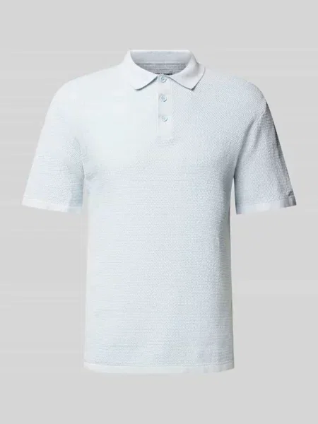 Koszulka polo o kroju regular fit z fakturowanym wzorem model GEORGE' Jack & Jones niebieska