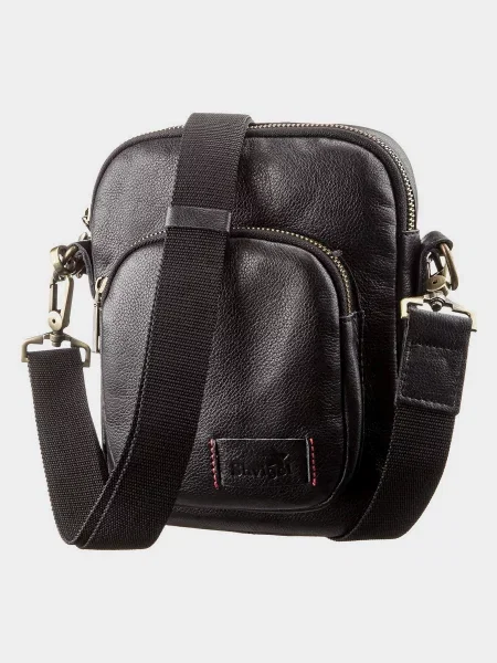 Кожаная сумка кросс-боди Shvigel черная