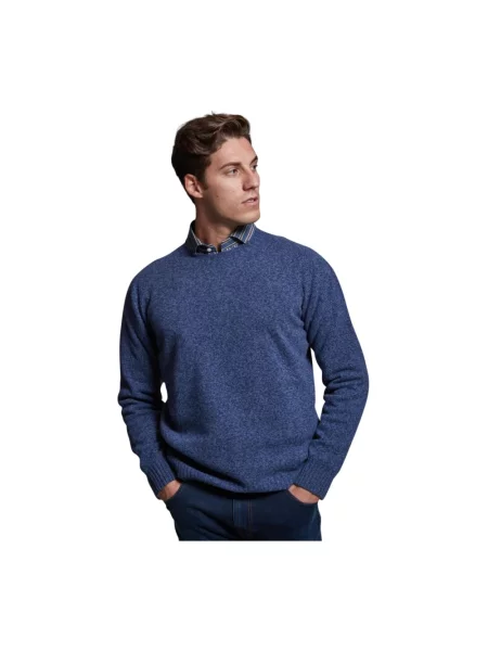 Sweter Altea z okrągłym dekoltem niebieski