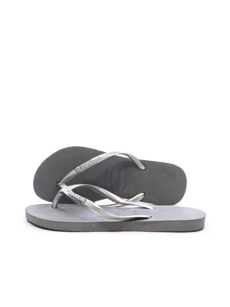 Havaianas Slim Logo Japonki Klapki szare