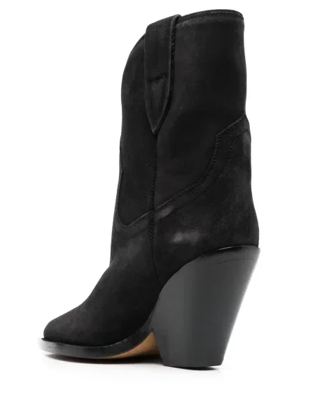 Semišové kotníkové boty Isabel Marant Etoile černé