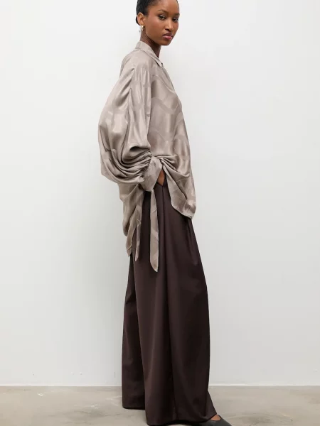 Классическая ошейниковый рубашка Answear.lab серая