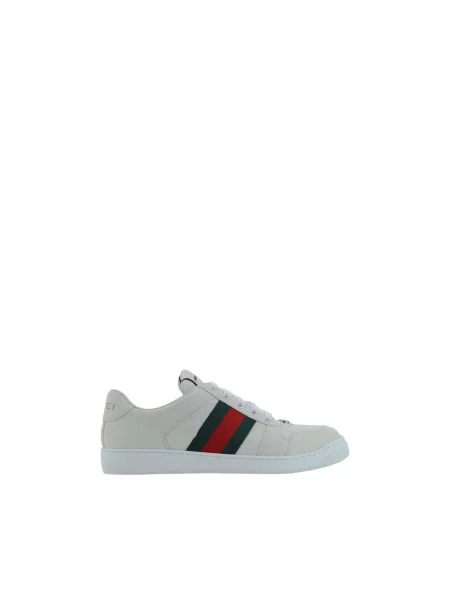 Sneakersy Gucci Screener skórzane sznurowane białe